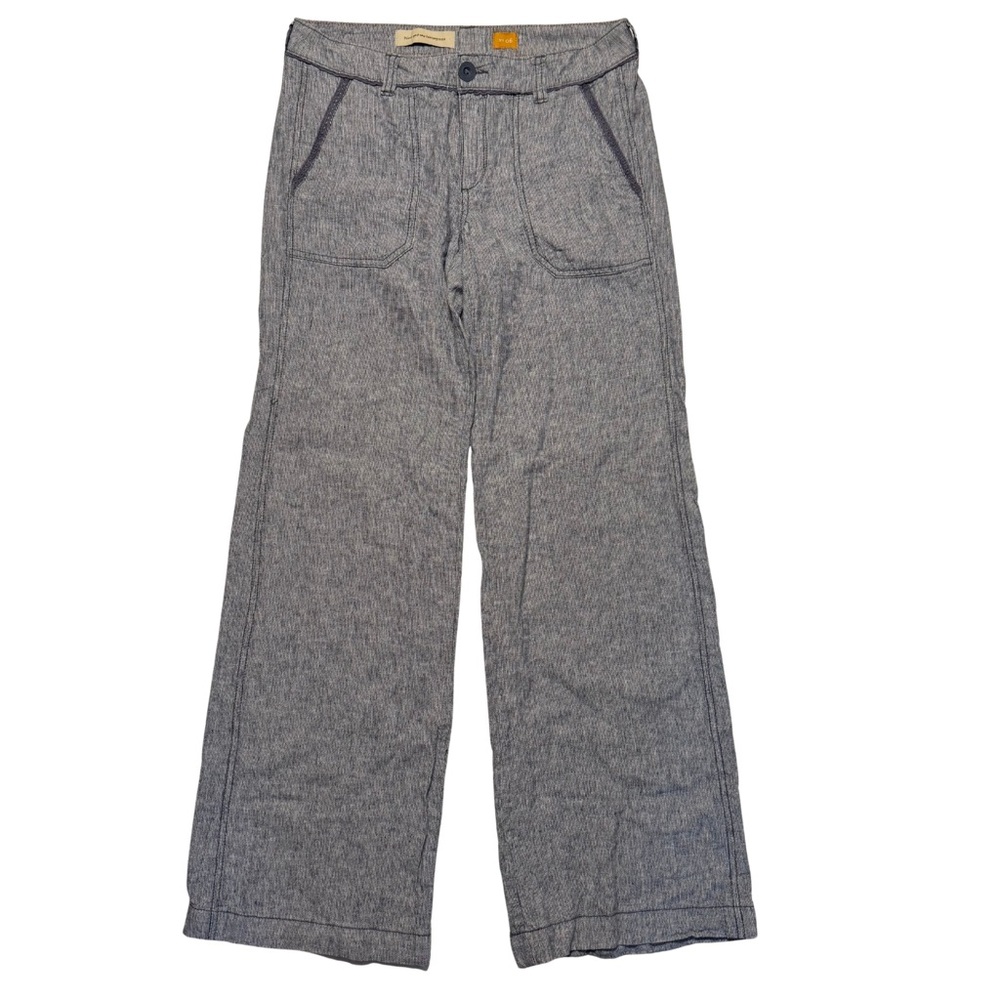 Anthropologie Pilcro & The Letterpress Linen Blend Wide Leg Pant Gray Womens 6